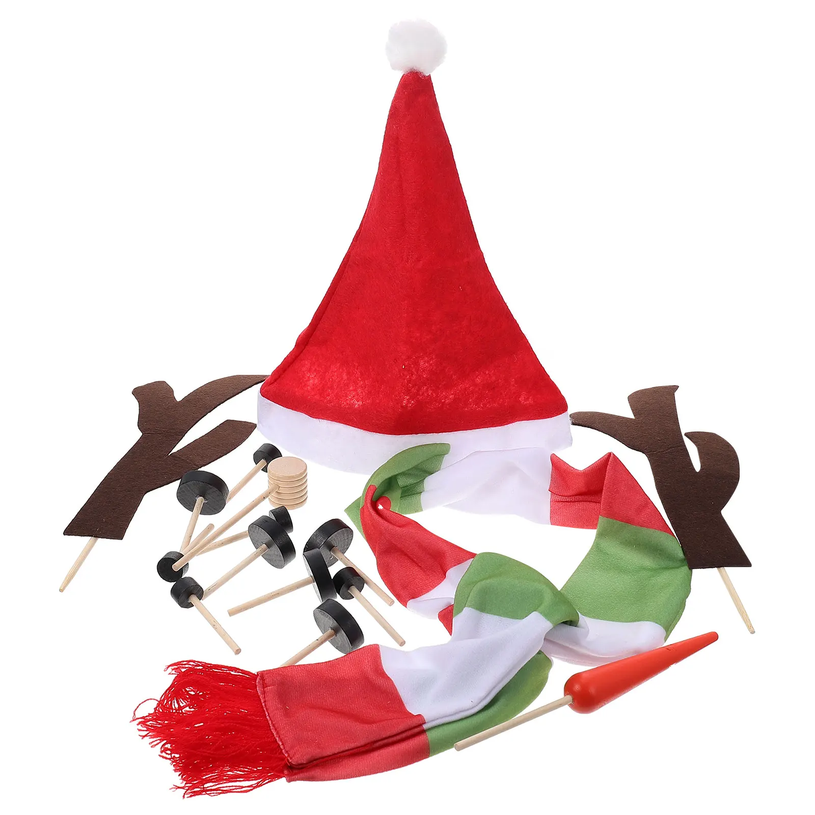 

Christmas Snowman Kit Reusable Xmas Snowman Decoration DIY Props Winter Toys Xmas Decorations Garden Supplies