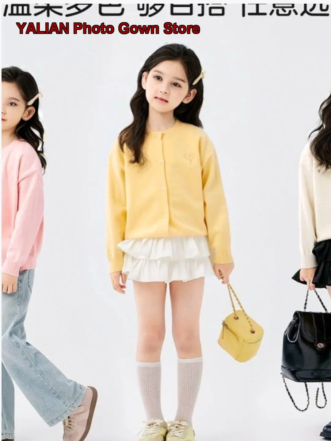 Girls Round Neck Knit Top for Spring 2026, Cute Outerwear for Children Kids