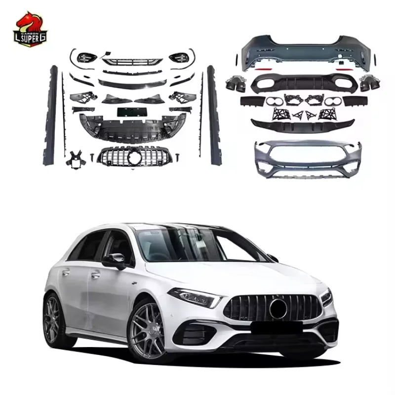 

Upgrade To W177 Body Kit Upgrade A Class A45 A250 A200 A180 Bodykit Front Bumper Rear Bumper Grille Diffuser Car Bumpers