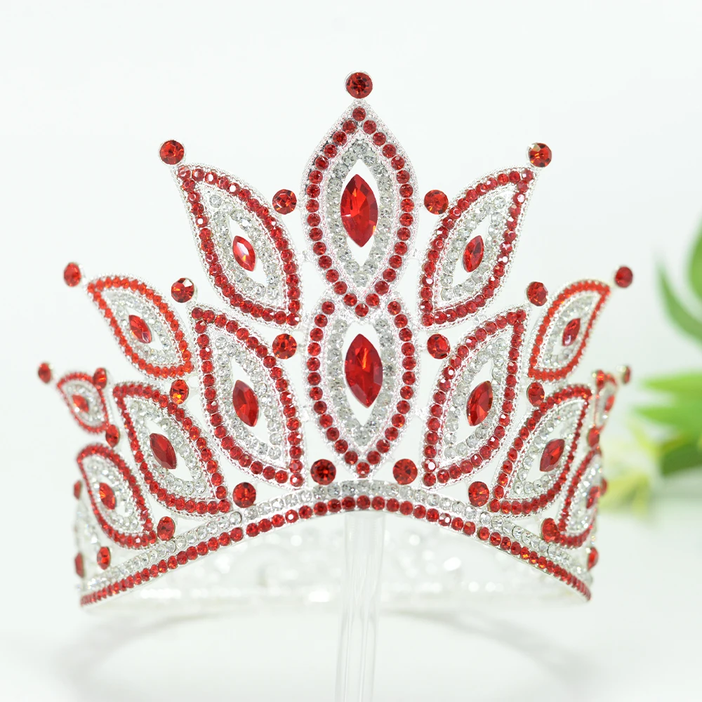 Baroque Bridal Wedding Rhinestone Tiara Crystal Crown Jewelry Hair Accessories Birthday Party Jewelry Diadem Decoration