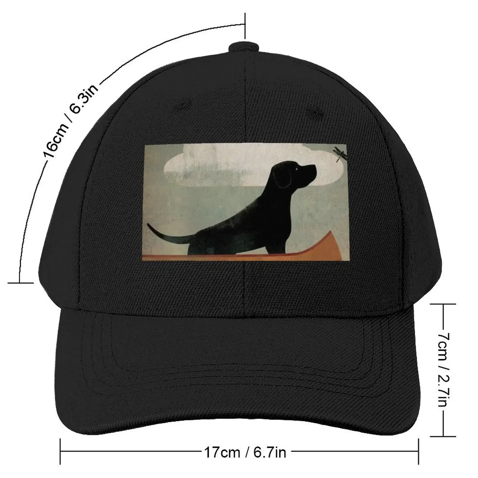 Black Dog Canoe Baseball Cap Custom Cap Snap Back Hat Men's Caps Women's