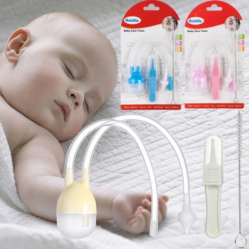 

3 шт. силиконовый детский очиститель носа с набором пинцетов и кистей против промывания спины детский назальный аспиратор для чистки ушей носа пинцет чистая щетка