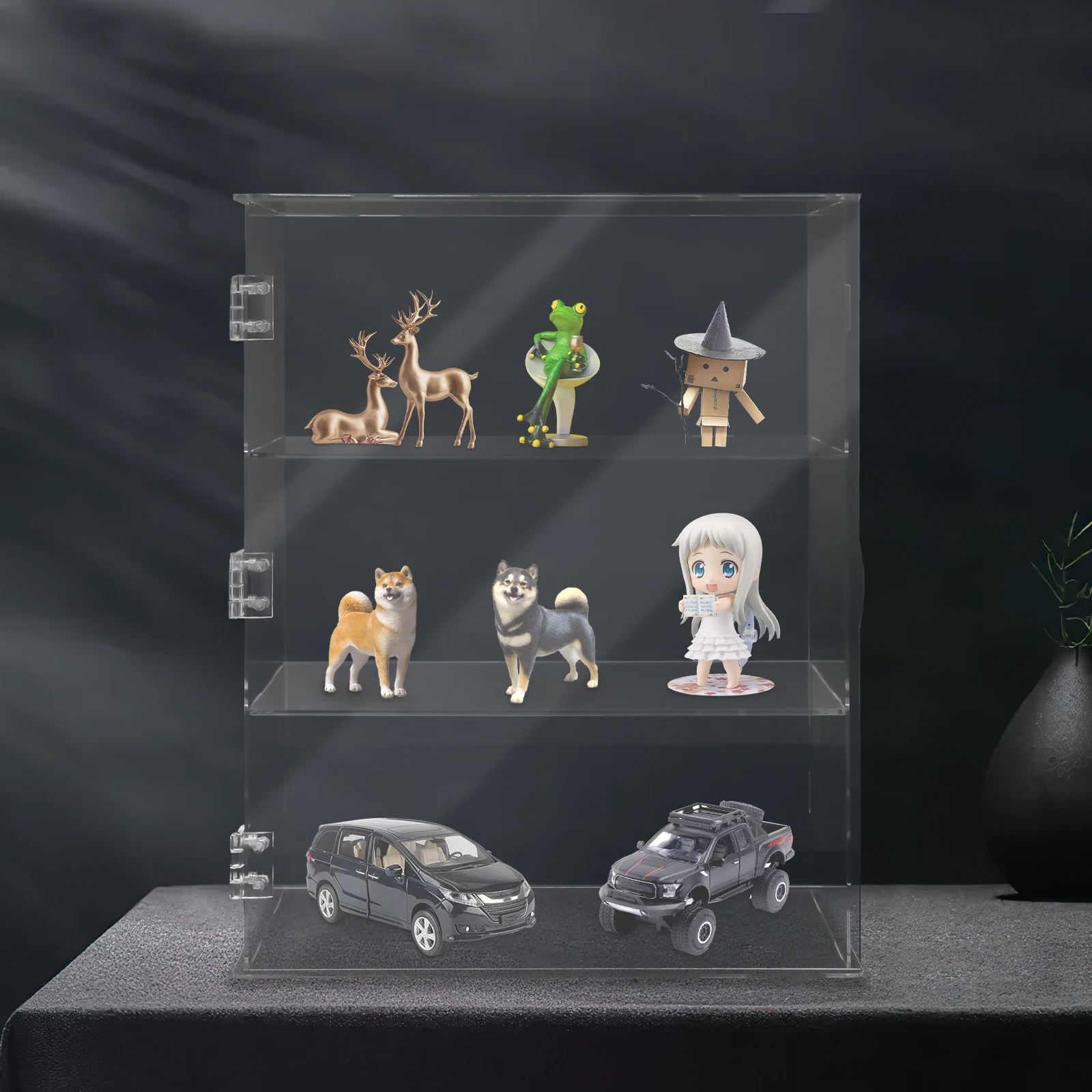 

3-layer Acrylic Display Box Toy Storage Cabinet Countertop Box Gift Collection Organizer
