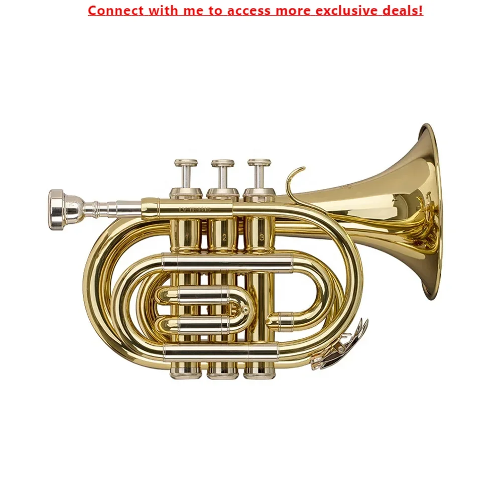 

SEASOUND OEM Top Sale Professional Bigger Bell Mini Pocket Trumpet Instrument JYPT407