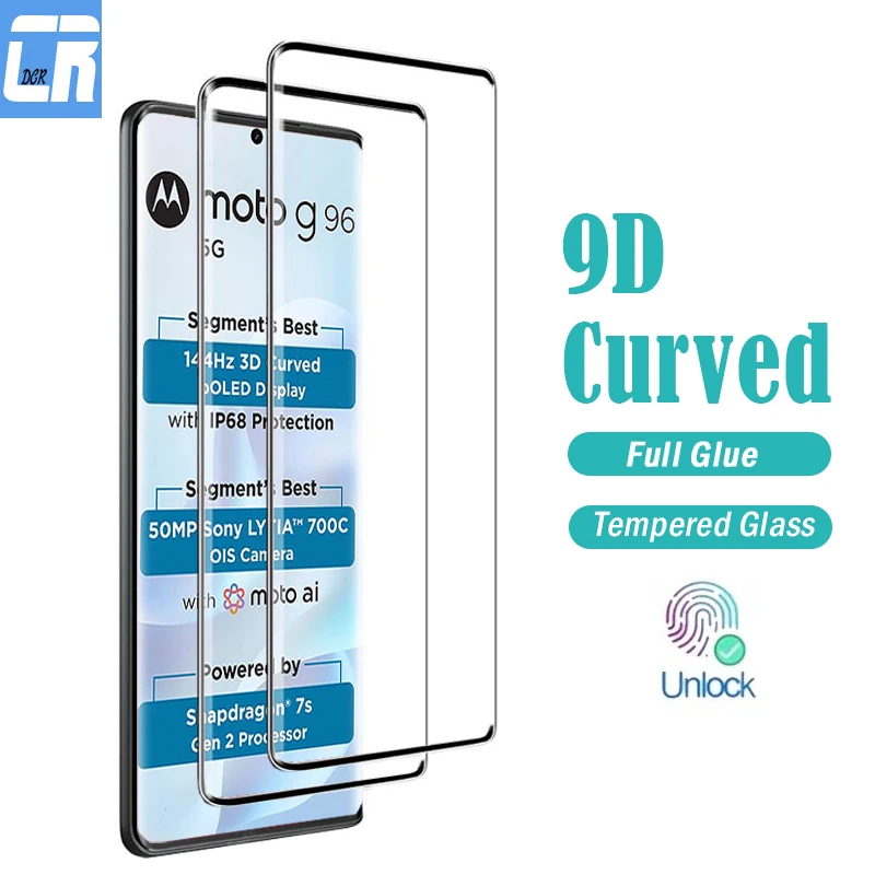 

1-2Piece Full Glue Screen Protector for Motorola Moto G96 G85 S50 Neo X50 Ultra Curved Protective Glass for Edge 60 50 Pro Film