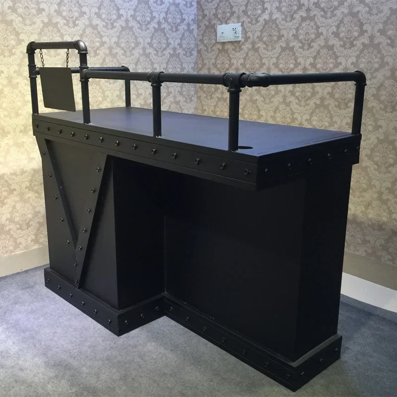 Iron checkout page Bar Clothing Store Counter Hotel Information Desk ReceptioDesk Company FrontDesk Drawer Commercial