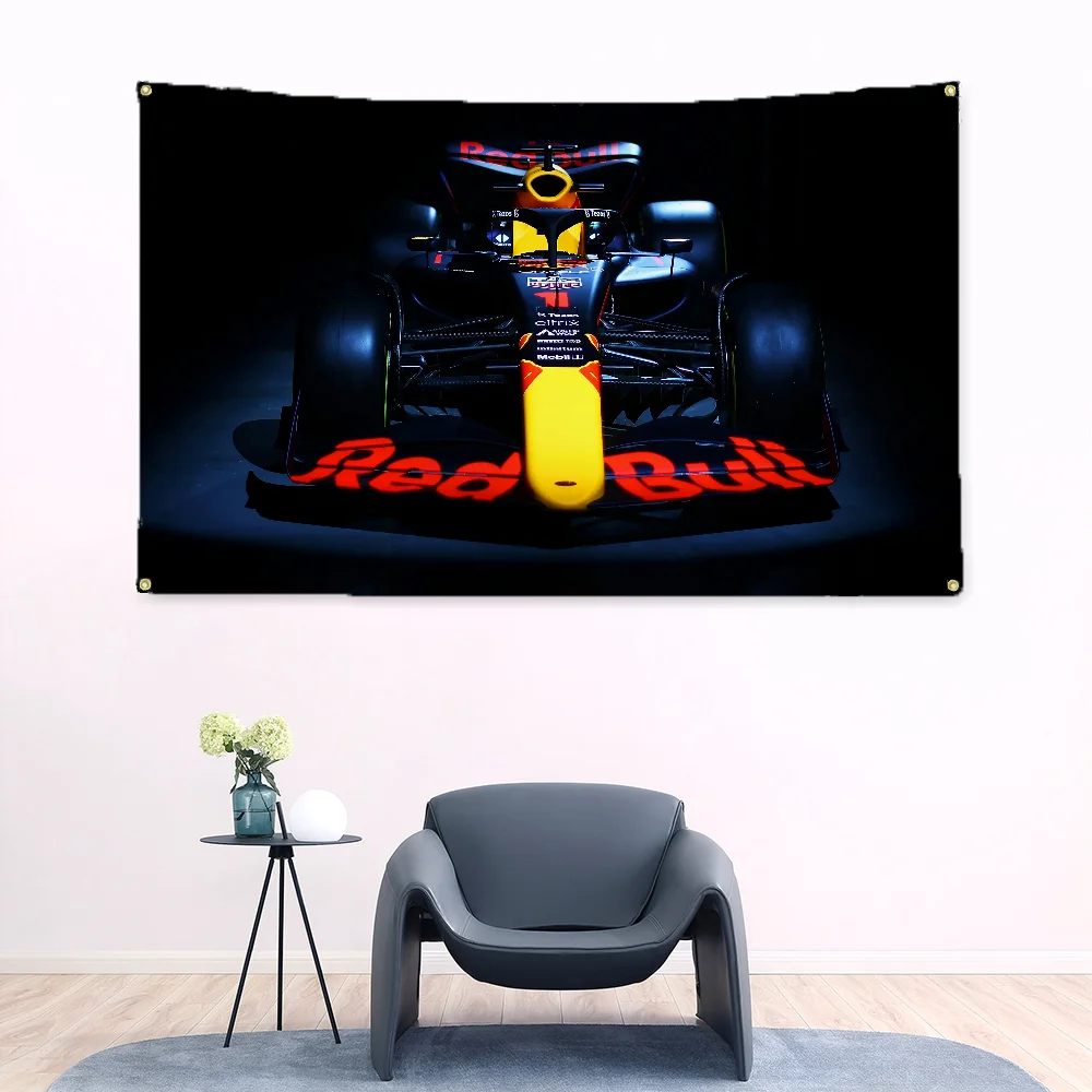 RB19 Flag to Hang Rastar Co-Brand Red Bulls Garage Tapestry Flag Home Decoration Flags for Bedrooms Outdoor Decor Banners