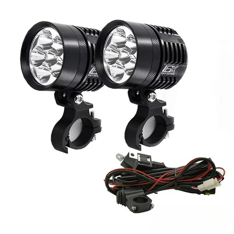 Горячая высокая яркость желто-белый 12 В двухцветный светодиодный мигающий передний фонарь мотоцикла противотуманные фары автомобиля универсальная мотоциклетная лампа