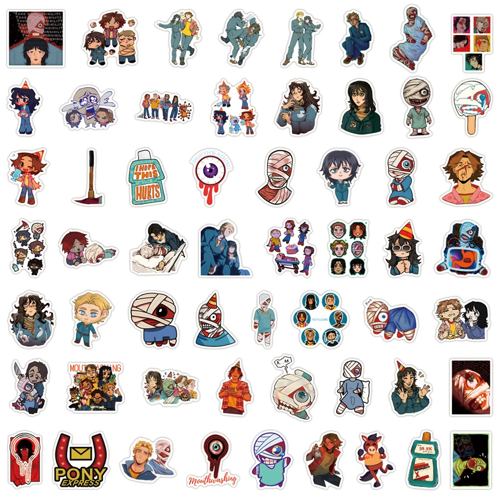 สติกเกอร์เกมล้างปากสยองขวัญ 10/30/55 ชิ้น สติกเกอร์กราฟฟิตี้สำหรับเด็ก ของเล่น DIY สมุดภาพ โทรศัพท์ กระเป๋าเดินทาง รถยนต์ สติกเกอร์การ์ตูนสุดเท่