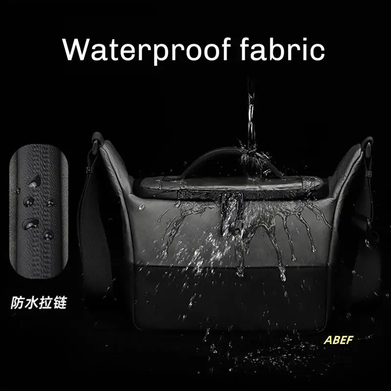 プロフェッショナルデジタル一眼レフカメラバッグレンズ写真撮影バッグ防水レザーショルダーバッグキヤノン/ニコン/ソニーカメラ A