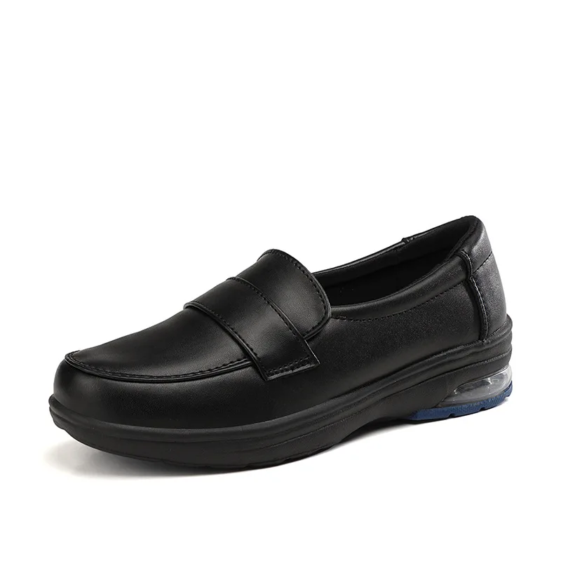 Spring & Summer Soft Thick Bottom Women Shoes Genuine Leather Slip-On Air Cushion Size 35-42