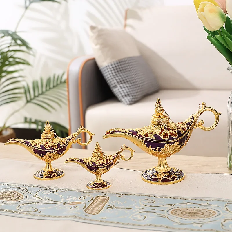 Creative Aladdin's Lamp Decor Beautiful Art Craft Myth Ornament Luxury Home Decoration