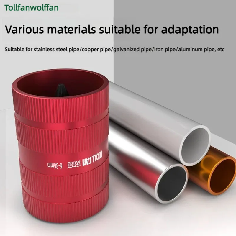 

Deburring Tool for Copper PVC Pipe PlumbingTools Inner Outer Hard Tube Chamfering Tool Copper Pipe Cleaner for 6-36mm tubes