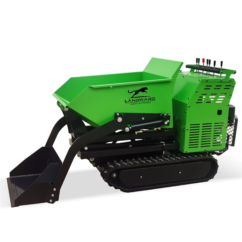 ODM OEM-camión LANDWARD crawler personalizado, minirvolquete para construcción pequeña, sitio de camión, Cargador automático, 500kg