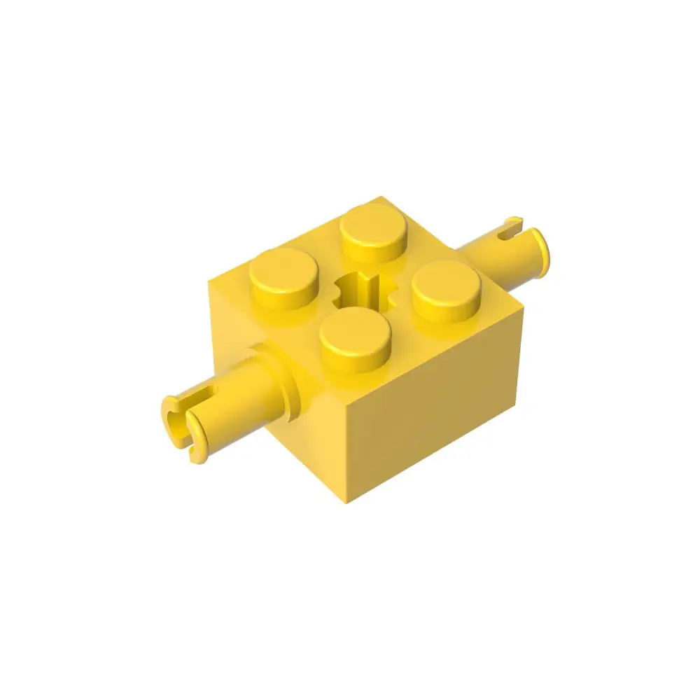 Gobricks 1 pz MOC 2x2 Mattoni modificati con perni e foro dell'asse compatibili con parti del modello 65514 30000 Blocchi di costruzione Giocattolo per bambini