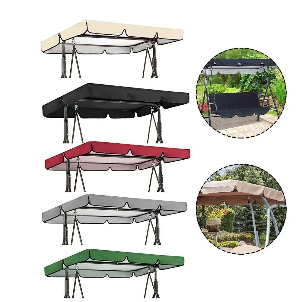 

Garden Swing Seat Top Cover Replacement Canopy Waterproof Swing Top Cover Swing Chair Patio Garden Swing Sunshade ﻿Cover