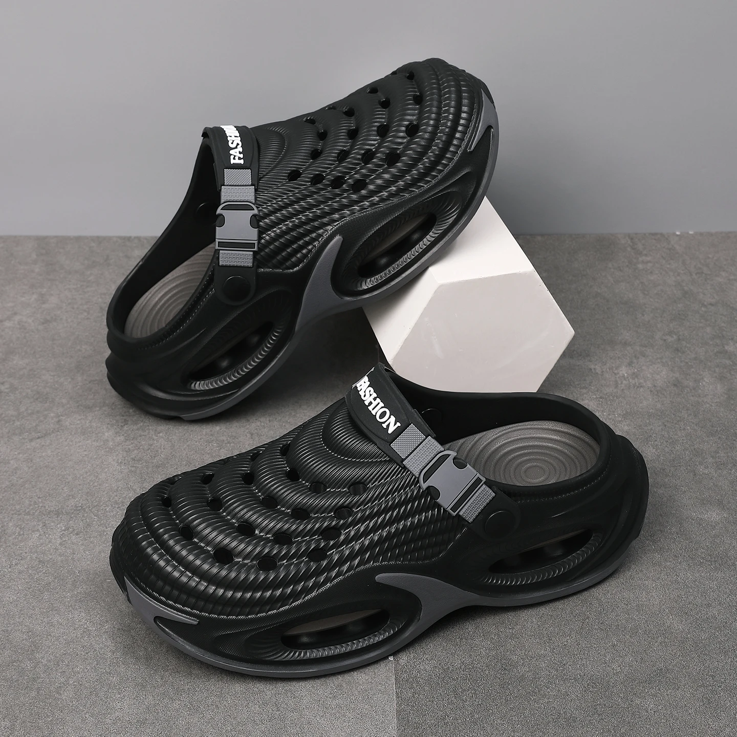 Herren Damen Outdoor Wasserschuhe Schnelltrocknend Atmungsaktive Garten-Clogs Rutschfeste Dicke Sohlen Strand-Slipper Lässige Wading-Aqua-Schuhe – Detail 12
