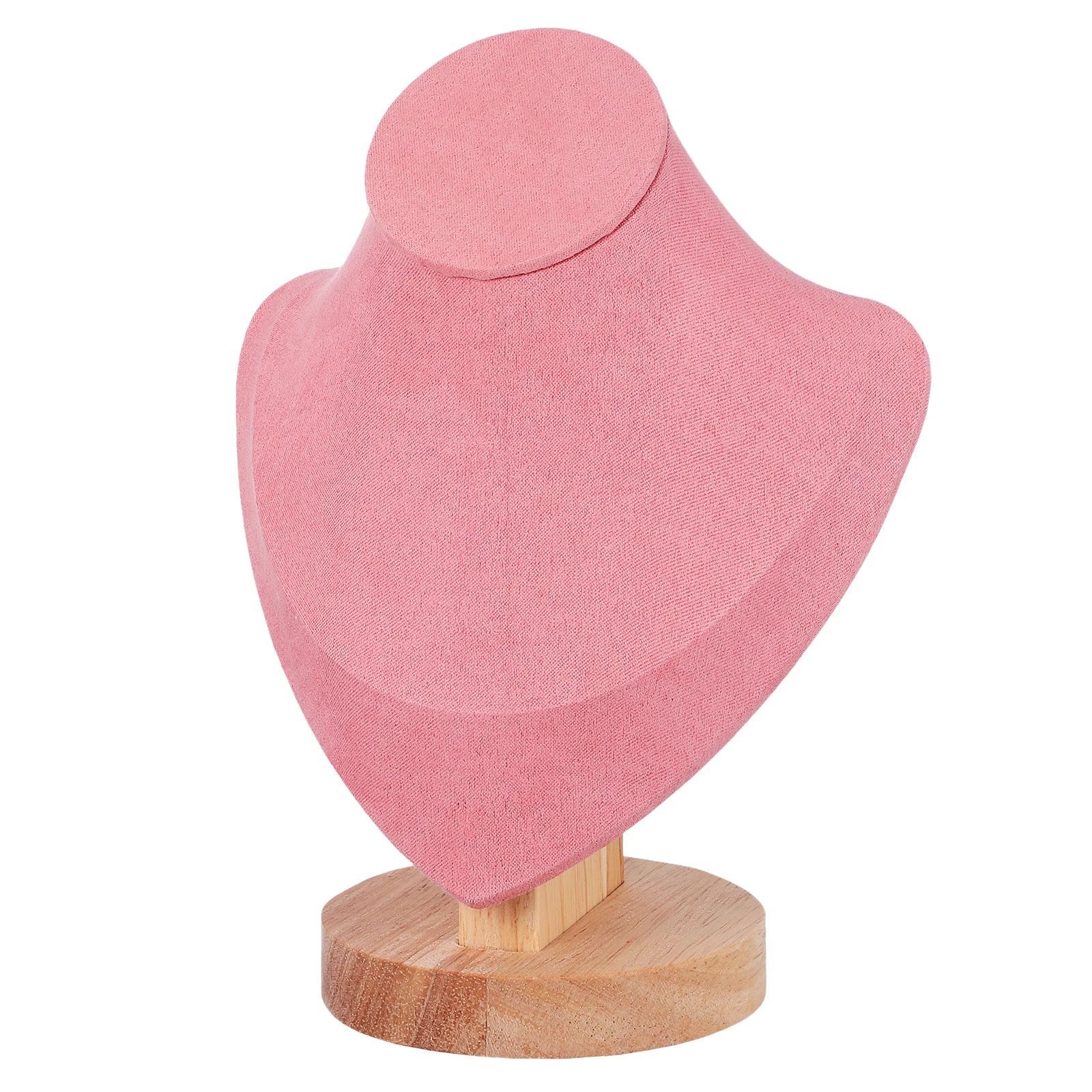 

Pink Necklace Stand Holder Jewelry Display Bust Mannequin Head Storage Organizer For Necklaces Chains Pendants Women Girls