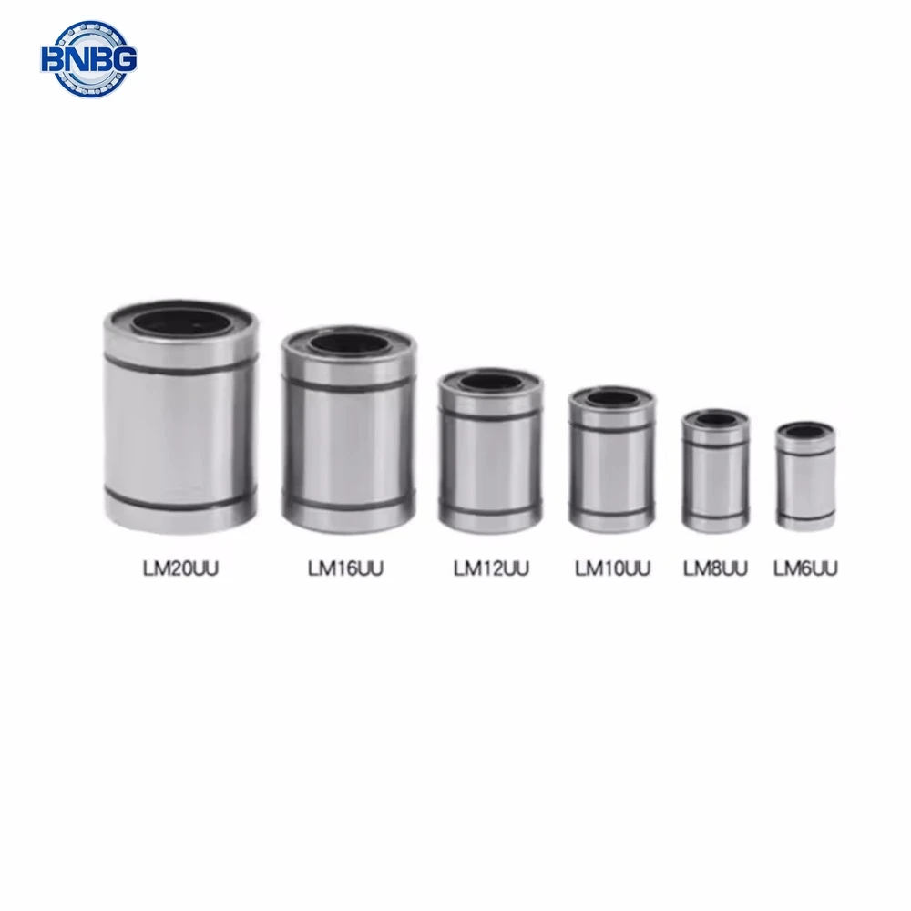 1/10 Uds LM8UU LM10UU LM16UU LM12UU rodamiento lineal de bolas casquillo lineal varillas de 8mm carril de revestimiento piezas de eje lineal DIY CNC impresora 3D