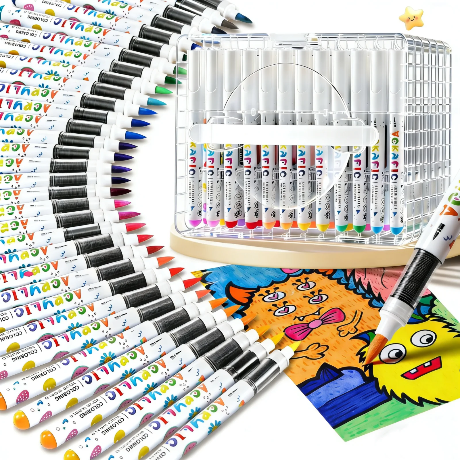 

Набор акриловых маркеров 60/48/36/24 цвета, жидкие маркеры-краски для рисования, DIY, с коробкой для хранения, школьные принадлежности, канцтовары