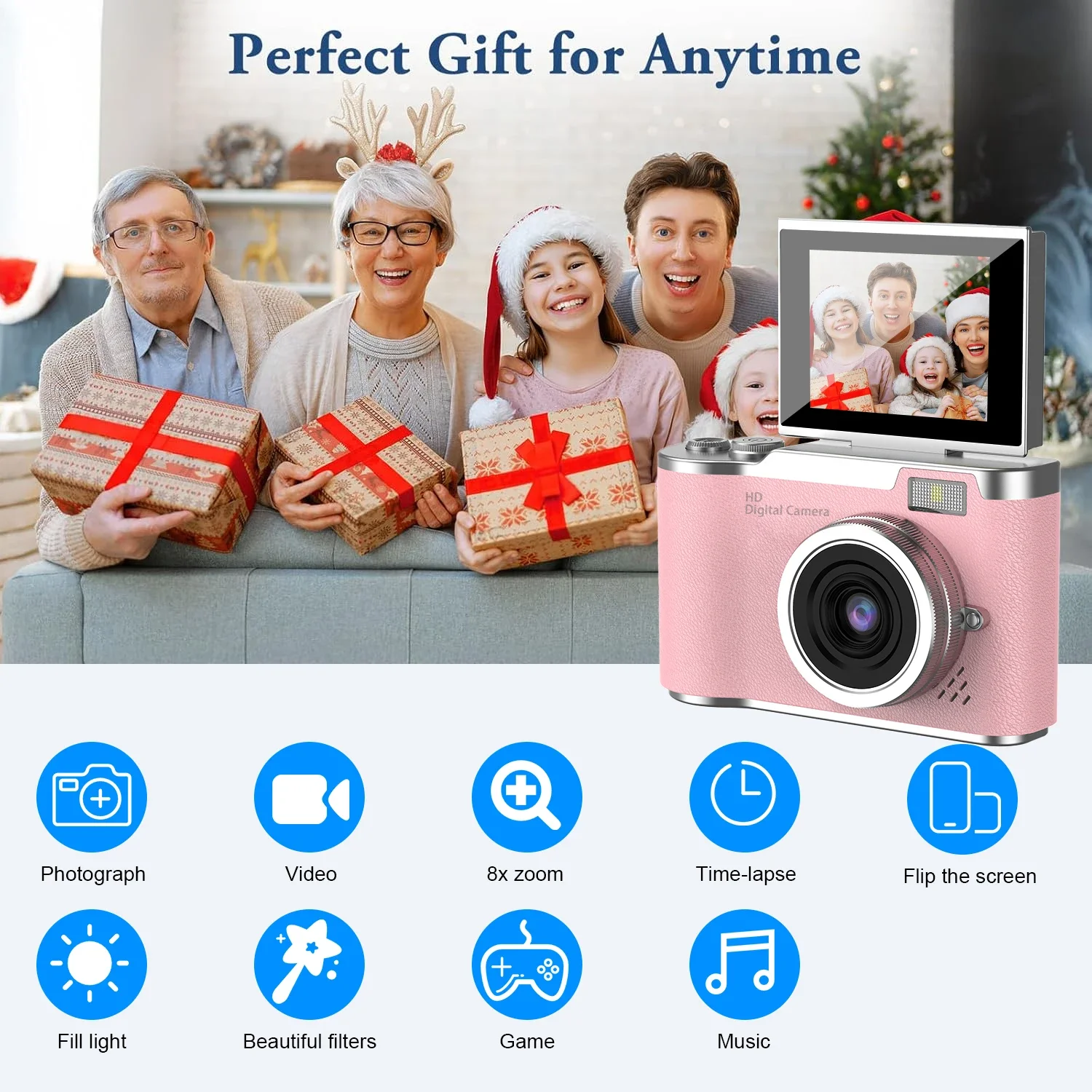 Digital camera，high-definition camera suitable for photography，video recording，autofocus，high-definition pixel camera，anti shake
