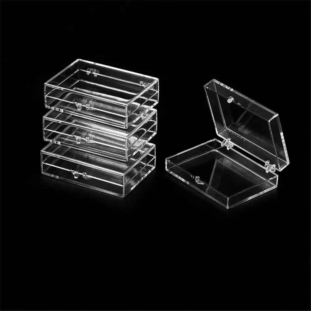 Acrylic Postcard Commemorative Coin Badge Transparent Box Lid Jewelry Display Storage Box Manicure