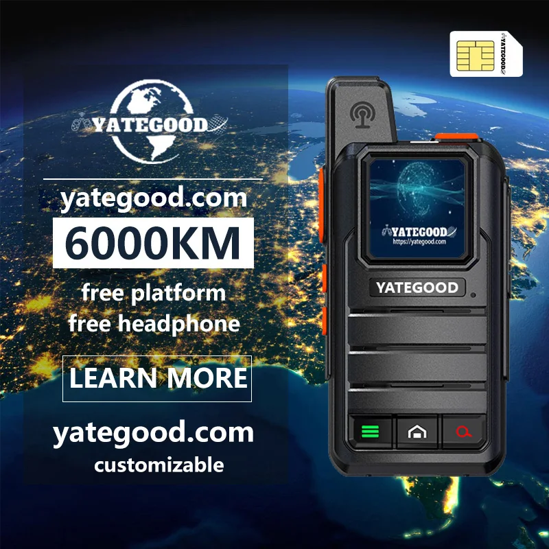 

YATEGOOD G77 Walkie Talkie Нет ограничения расстояния Домофон Длительный режим ожидания Портативный Больше 5000 км 4G 5G