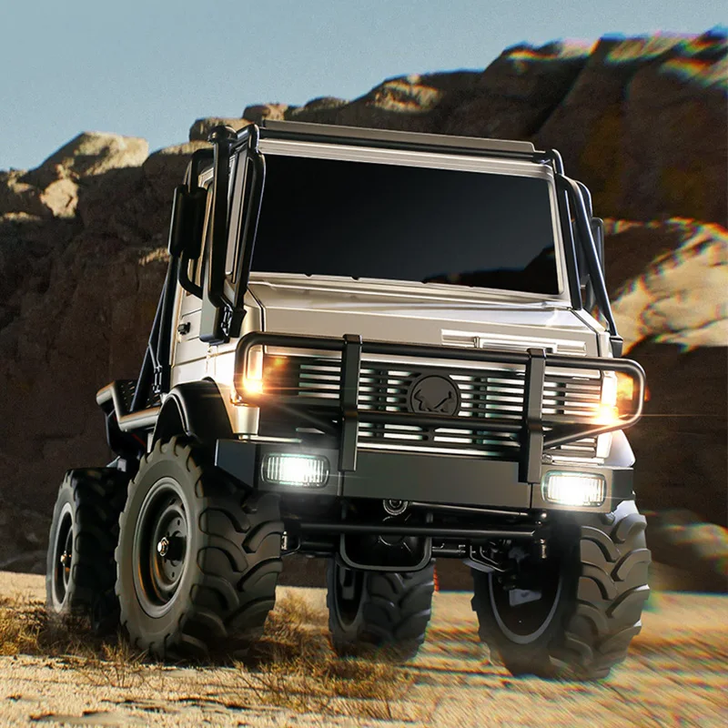 MN Mn333 RC سيارة Unimog U4000 1/18 رباعية العجلات محرك على الطرق الوعرة معدن الجبهة سبيكة لعبة مجسمة التحكم عن بعد سيارة تسلق مركبة هدية