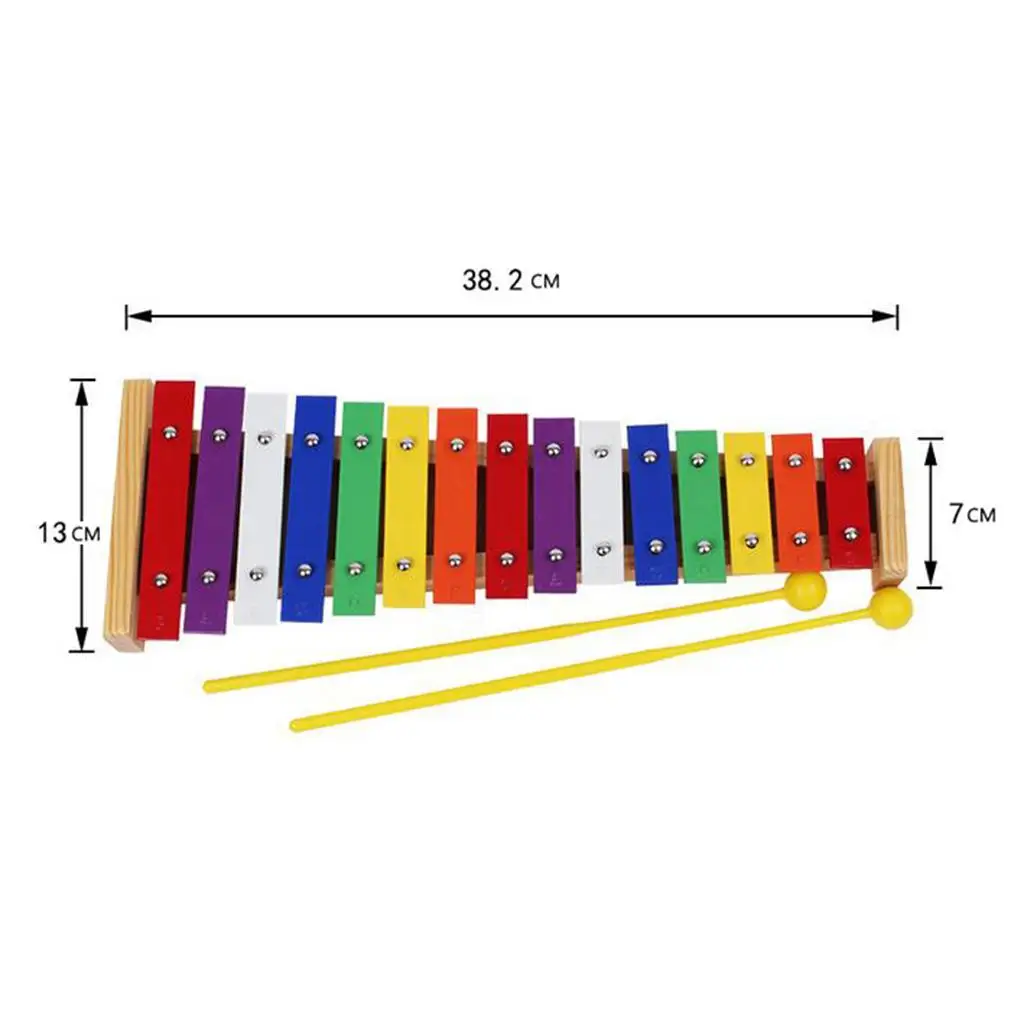 15-notes Glockenspiel Xylophone Toy for Kids Children Music Early Learning