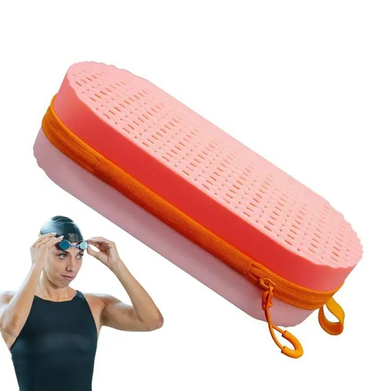 Swimming Goggles Box Silicone Storage Box Swim Goggles Bag Breathable Portable Travel Protective Cases For Women Men Eyeglasses