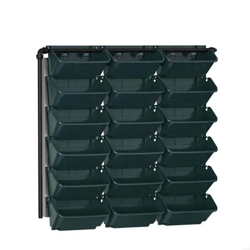 62KD Plastic Flower Pot Practical Corrosions Resistant Vertical Stand Wall Mount Planter Pot Perfect For Home Office Decors