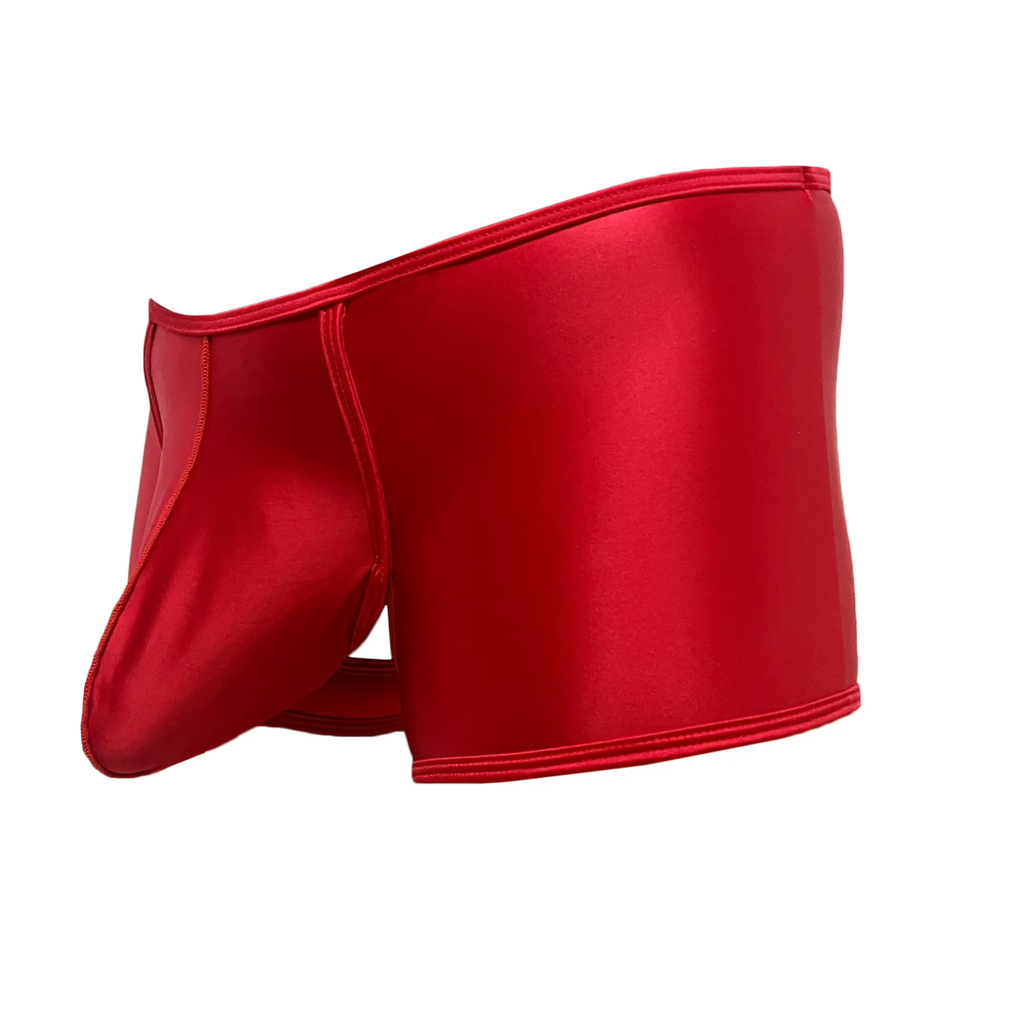 XClocKNYoung satin glossy underwear men open crotch underwear smooth boxer shorts shiny Silk High elasticity satin glossy shorts