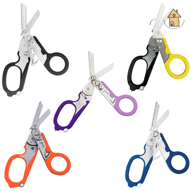 Multifunction Scissor Emergency Rescue Shear First Aid Kit Raptor Scissors Foldable Plier Outdoor Survival EDC Tool Gear