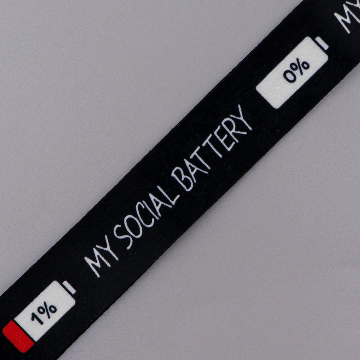 My Social Battery Lanyard For Keys ID Card Cover Pass Cell Phone Straps Badge Holder Neck Straps Accessories