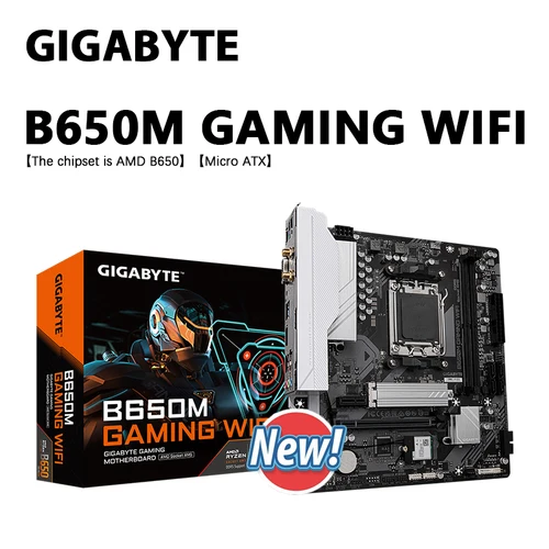 GIGABYTE B650M GAMING WIFI Soporte para DDR5 6400 M.2 2.5GbE LAN 5+2+2 Fases Digital VRM B650 Ryzen ™   Zócalo AMD serie 7000 AM5