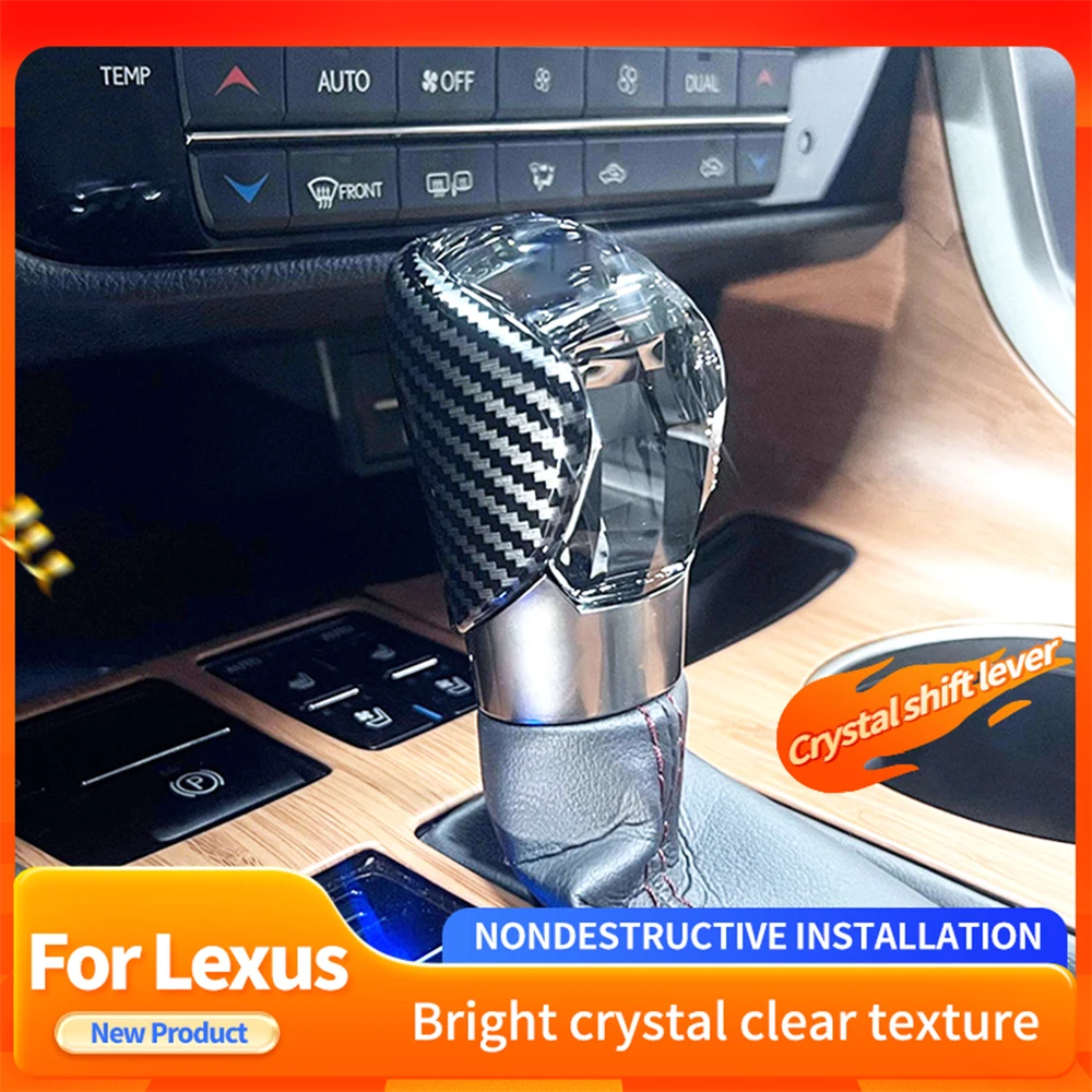 For Lexus Nx Rx Es Is Crystal Gearbox Gear Handle Car Accessories Nx200t Rx300 Automatic Light Emitting Transmission Shift Knob