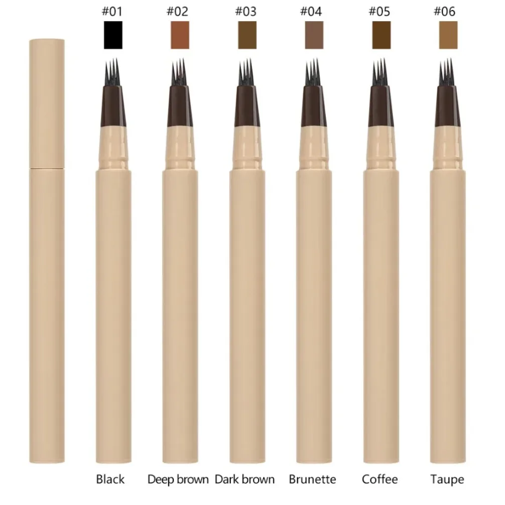 

Vegan Makeup Wholesale Private Label Custom Logo 4 Point Eyebrow Pen Waterproof Fine Tip Liquid Natural Looking Brows