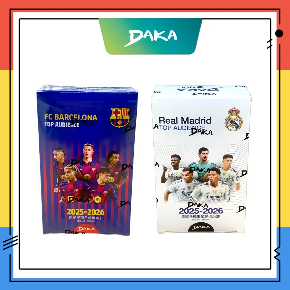 

Коллекционные футбольные карточки DAKA 2025-2026: Реал Мадрид и Барселона – Премиум-реплики автографов звездных игроков