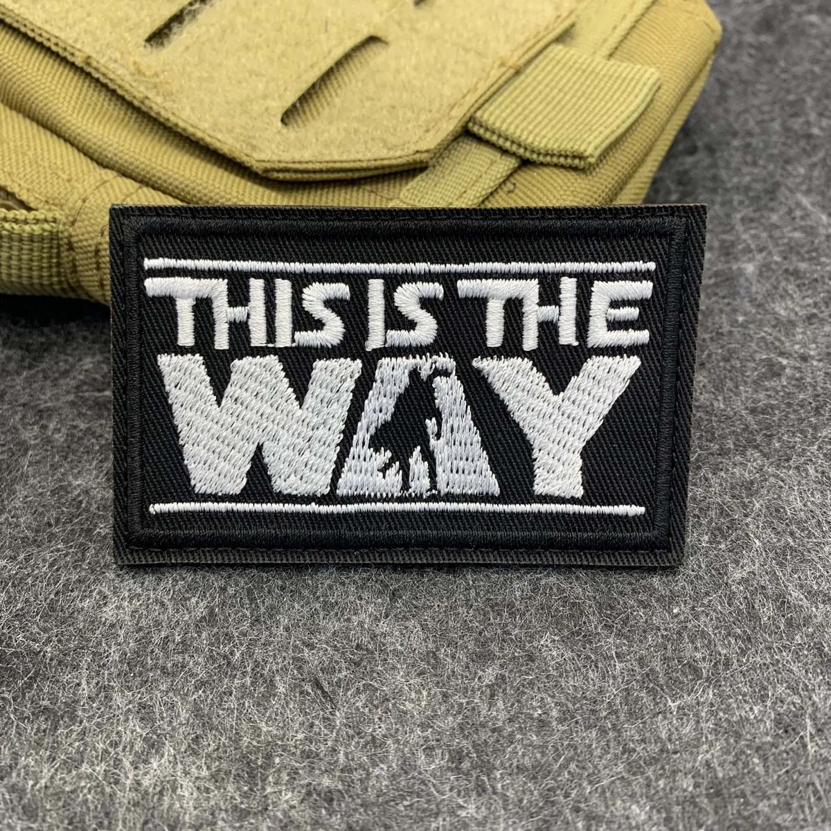 Text Slogan Embroidery Morale Patch Hook Loop Badge Inspirational Quote Appliques for Backpack Vest Clothing Decoration