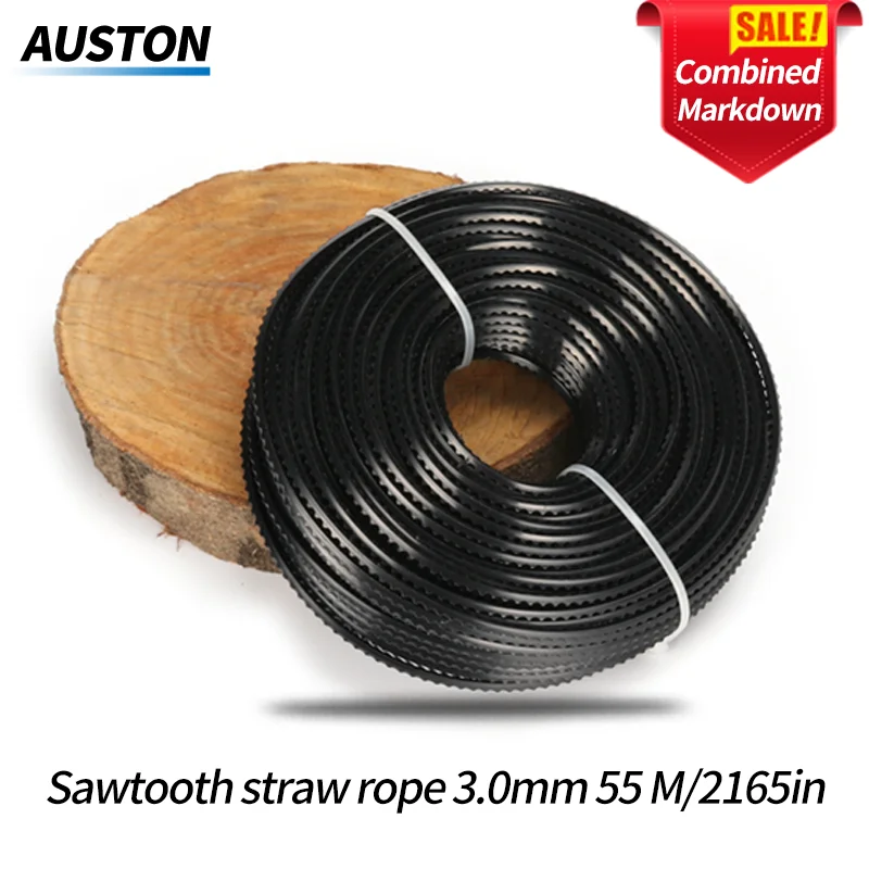 

3.0mmX55m Sawtooth Rope Garden Tool Lawn Mower Accessories Brush Cutter Accessories Grass Rope Parts Tools