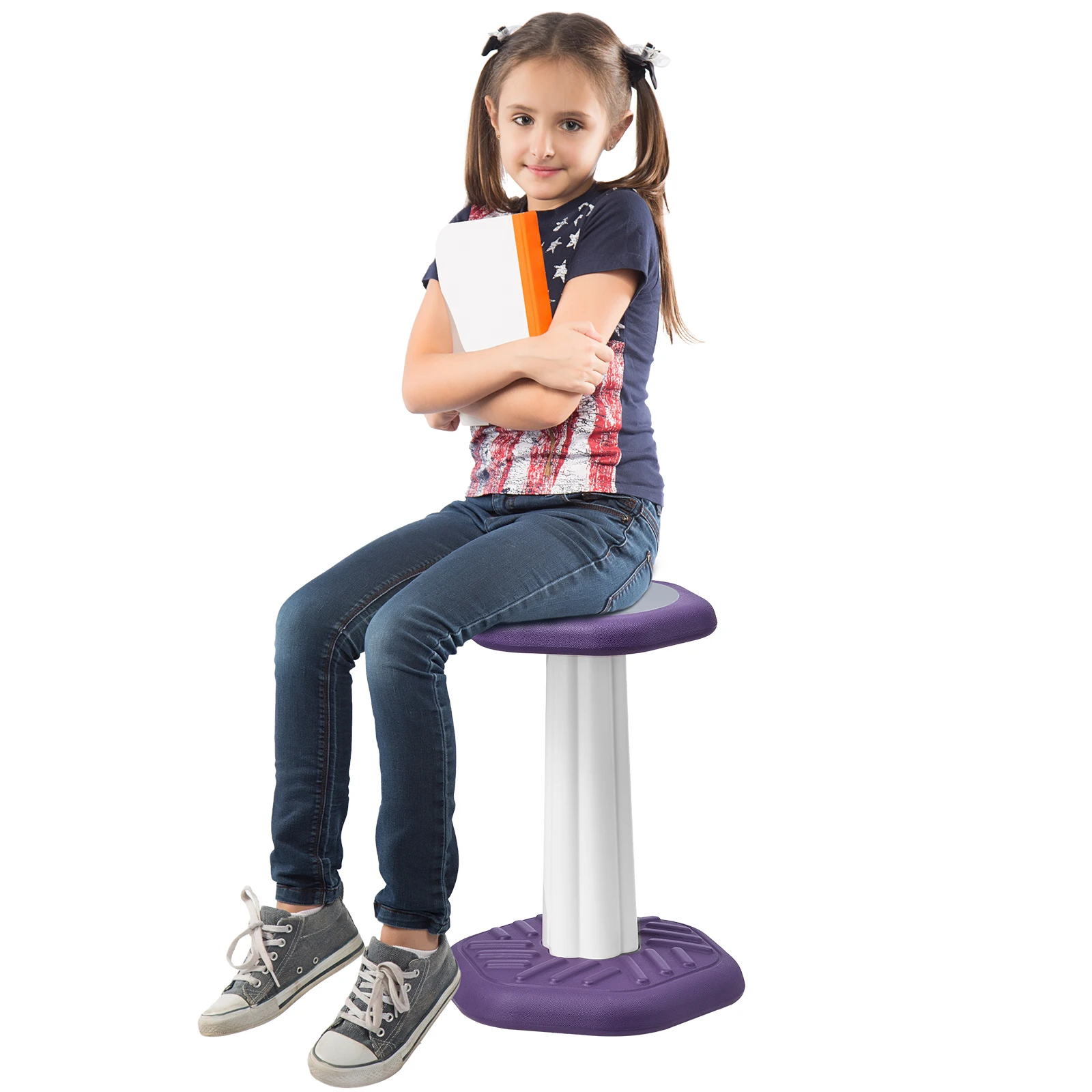 VEVOR Kids Wobble Chair Active Chair with Cushion Wobble Stool Improves Focus Posture and Children Ideal for Schools and Home