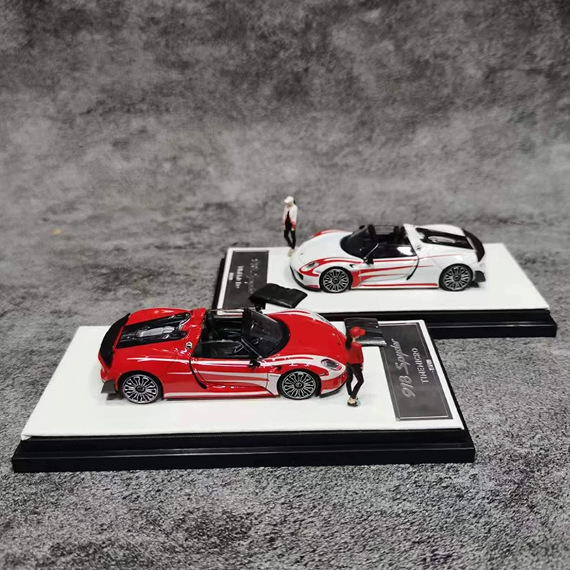 Time Micro 1:64 Model Car 918 Spyder Alloy Die-cast Sport Vehicle- Flame Coating