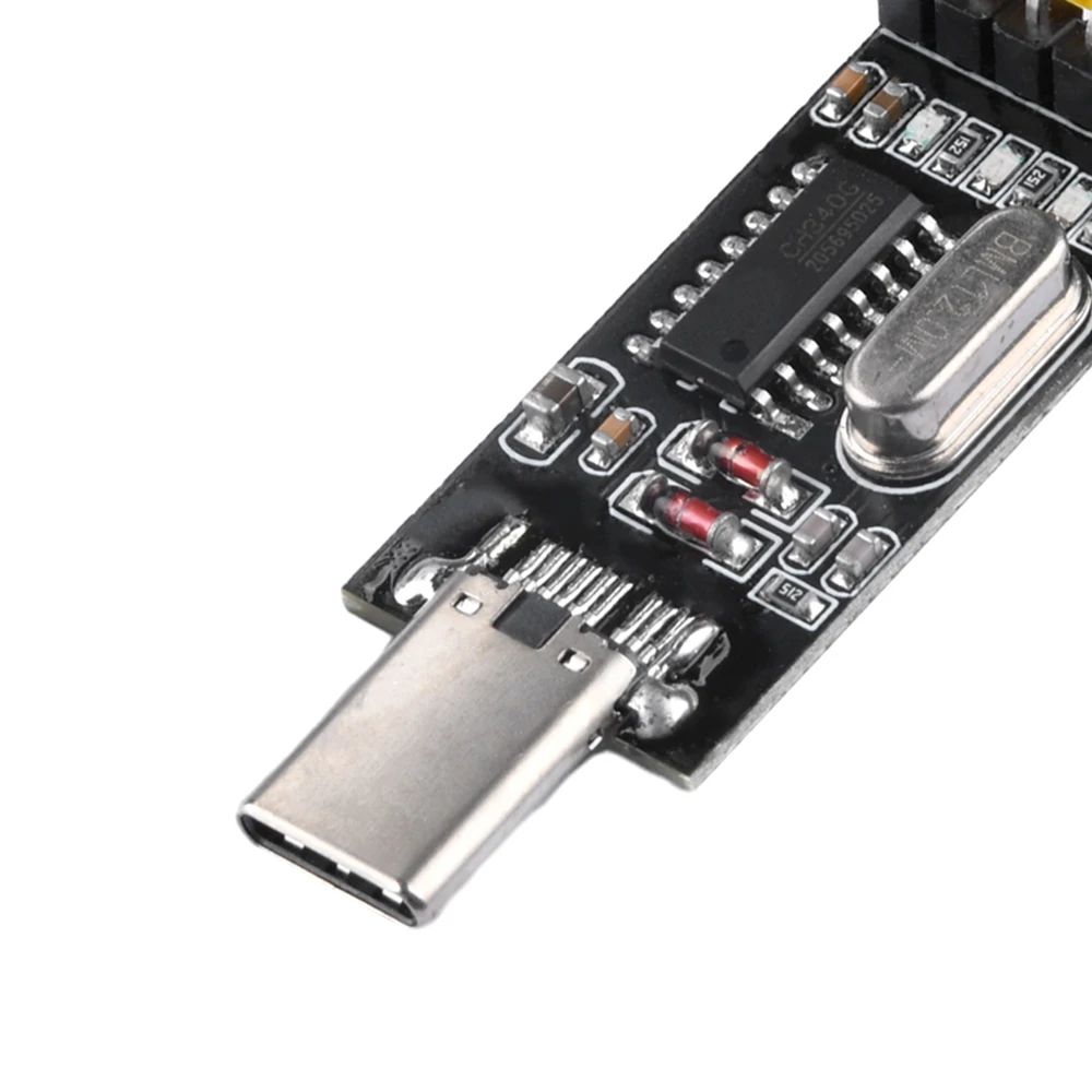 TYPE-C Stecker Buchse CH340G CH340 3,3V 5V Schalter USB zu TTL Konverter UART Modul für Smartphones Tablets Computer Direkt Anschließbar – Detail 6