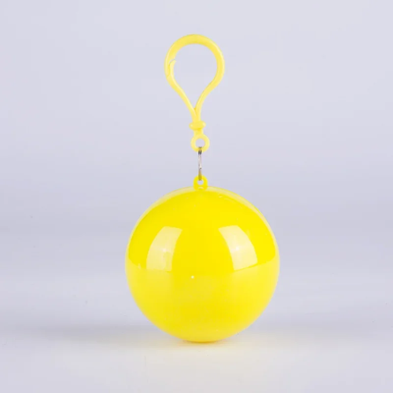 Portable Kids Raincoat One-off Waterproof Coat Outdoor Travel Plastic Ball Rain Jacket Girl Boy Raincoat Storage Ball Pendant