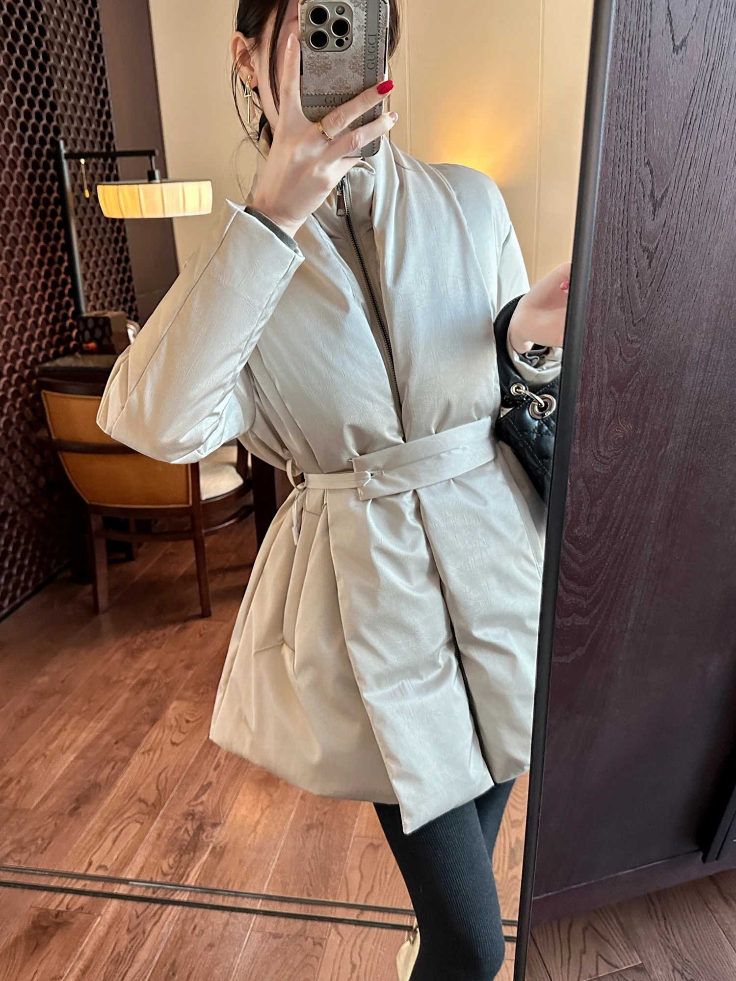 

You See White Puffer Jaet Stand Collar Windproof Design Fake Two-Piece Sle Women's Winter Warm Commute Faion Du down ...