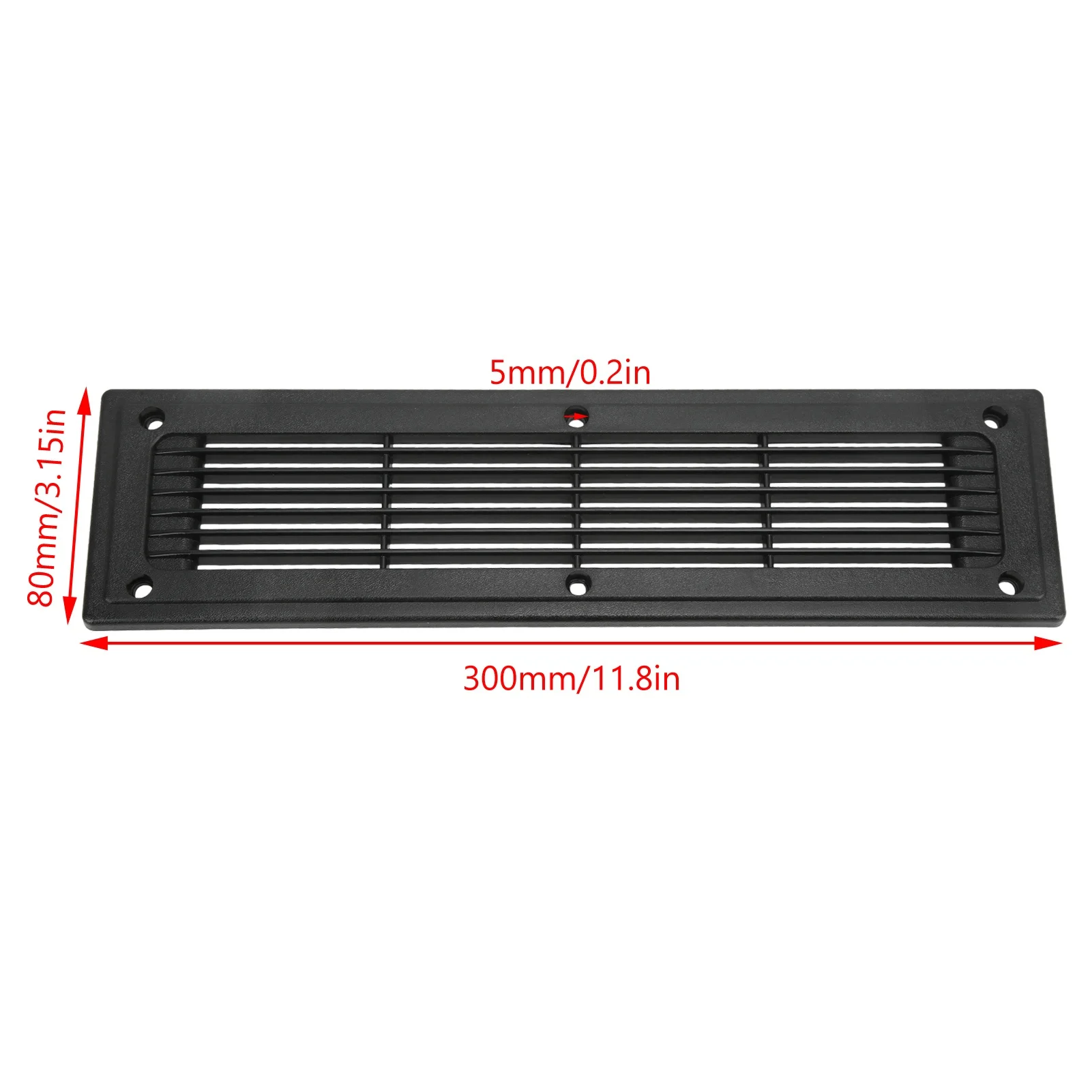300x80mm Air Vents Louver Rectangle Air Outlet Grill Cover Ventilation Panel for RV Bus Trailer Kitchen Cabinet