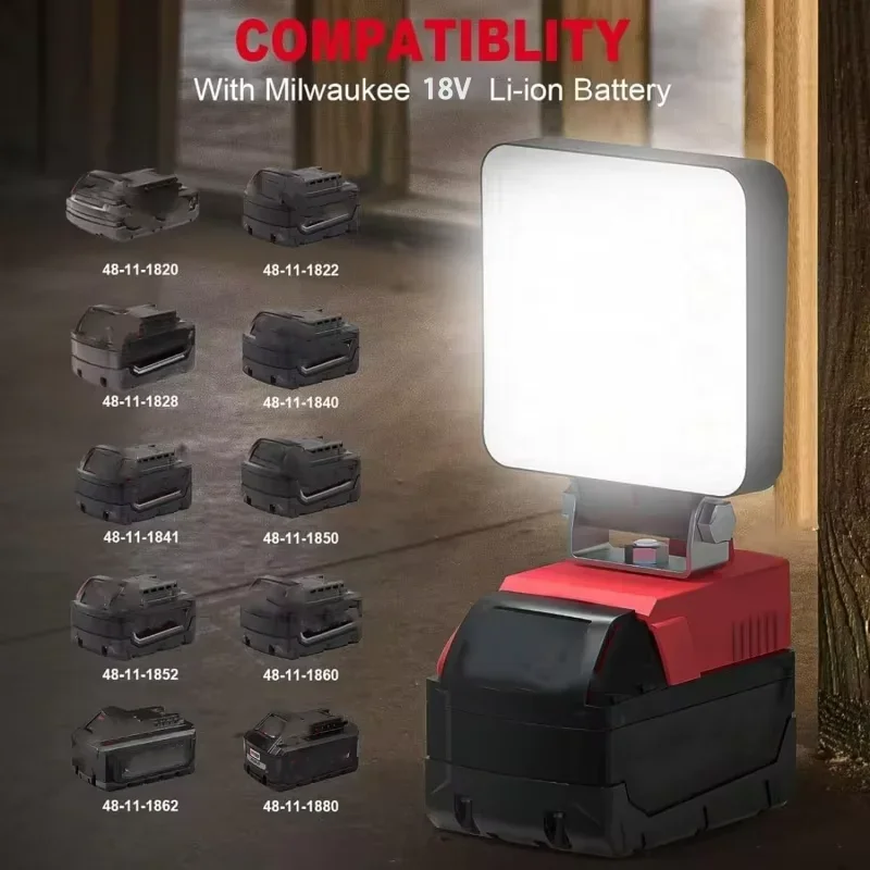 For Makita/DeWalt/Milwaukee18V Li-ion Battery 3 inch LED Work Light Flashlights Torch Travel Lights Emergency Light Camping Lamp