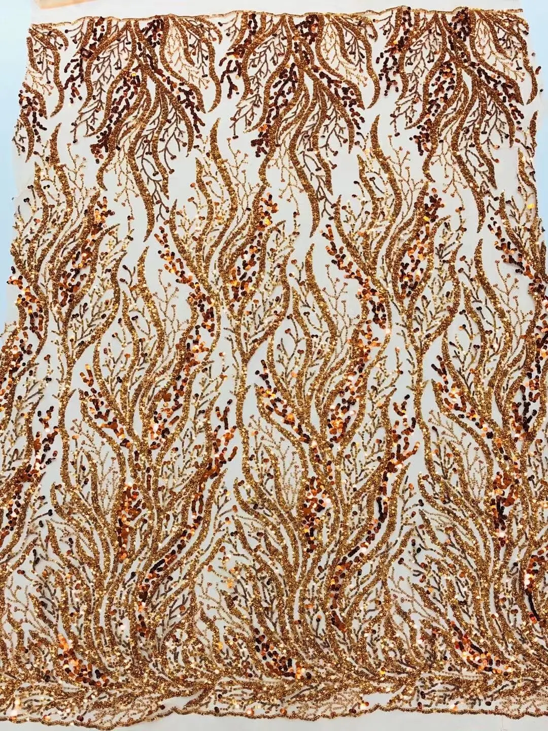 

Luxury African ZH-1306453 Sequins Beaded Lace Fabric High Quality Nigerian Wedding Bridal Embroidery French Tulle