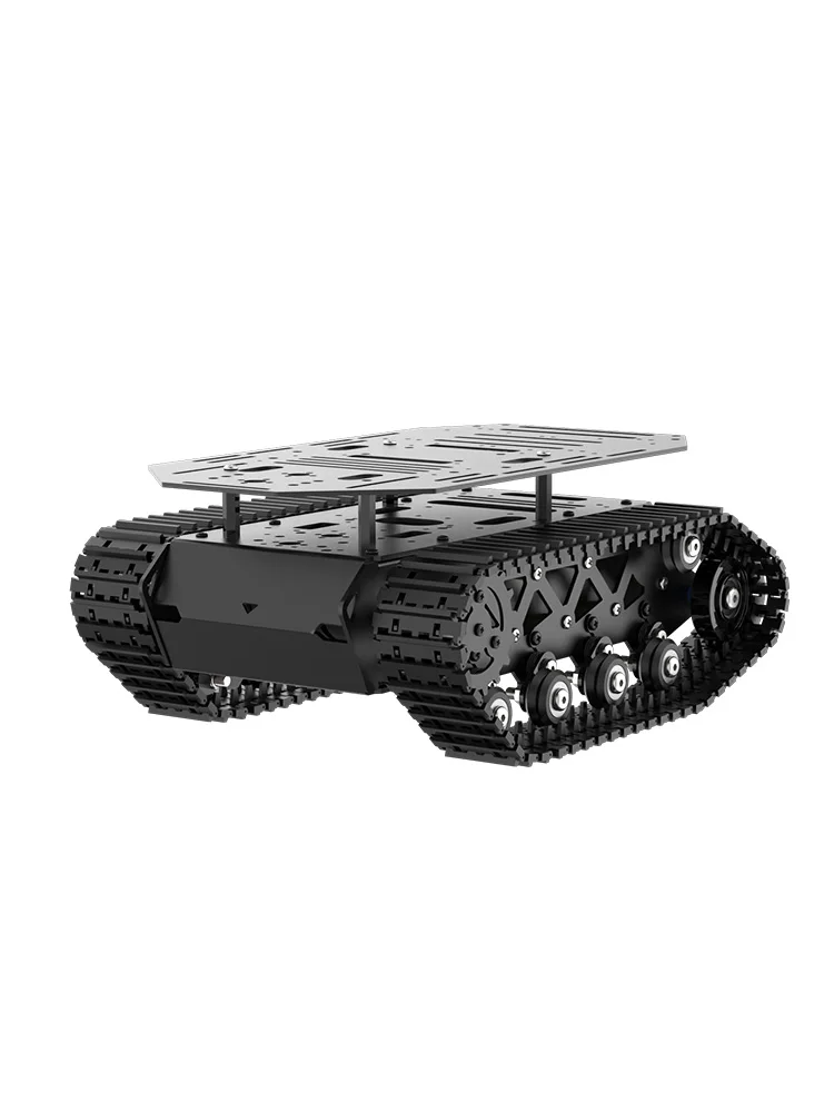 

Suspended Strong Vibration-damping Tracked Vehicle Chassis, All-metal Tank Robot, Intelligent Cart Chassis with Encoder Motors