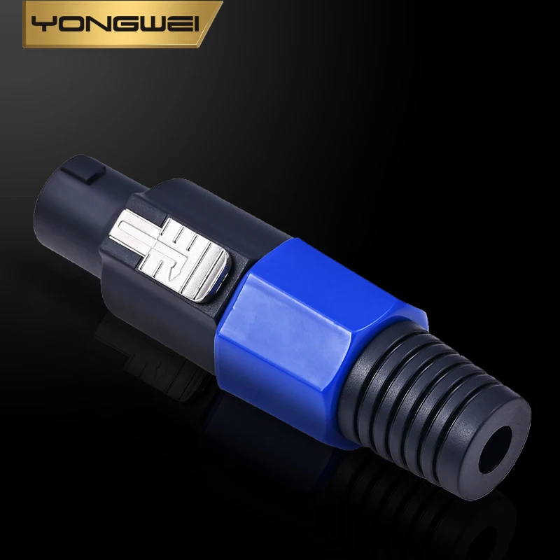 YONGWEI 4Pin NL4FC Speakon longtail Connector XLR Audio, power amplifier Welded Male Plug Adapter Audio Accessories Ohmic joint